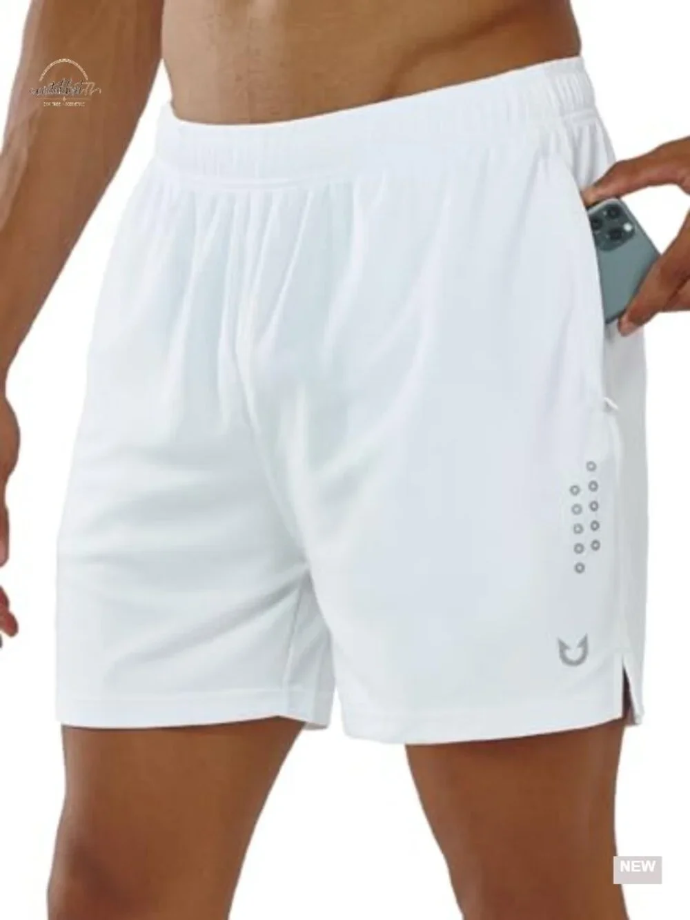Men's Athletic Gym Shorts Quick-Dry Zippered Pockets